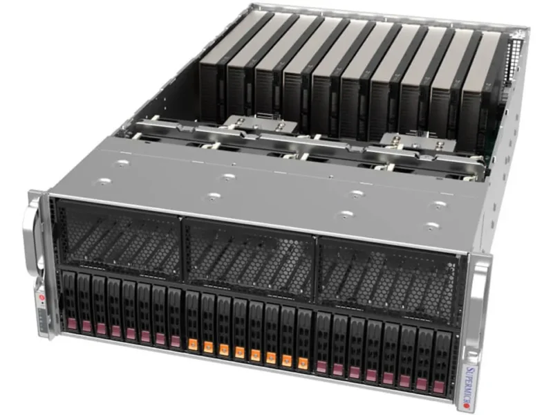 supermicro GPU A+ Server AS -4125GS-TNRT2 DP AMD 4U Dual-Root PCIe GPU System with up to 10 PCIe GPUs