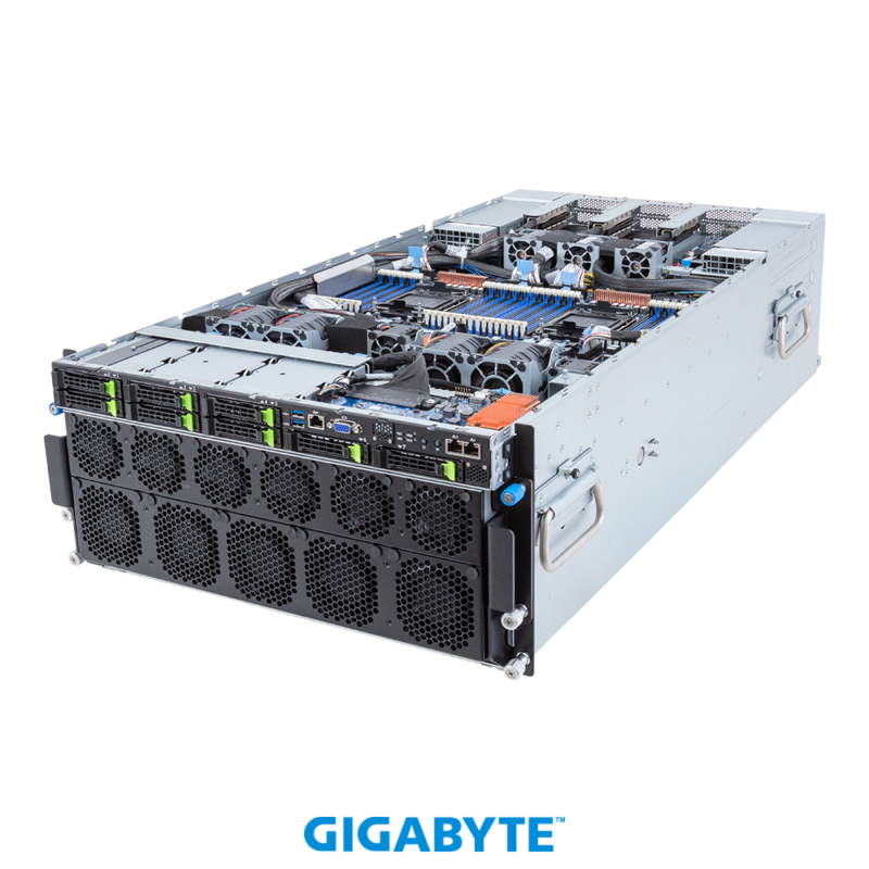 Gigabyte G593-SD0- AAX1 HPC/AI Server - 5th/4th Gen Intel® Xeon® Scalable - 5U DP NVIDIA HGX™ H100 8-GPU 4-Root Port - Image 3