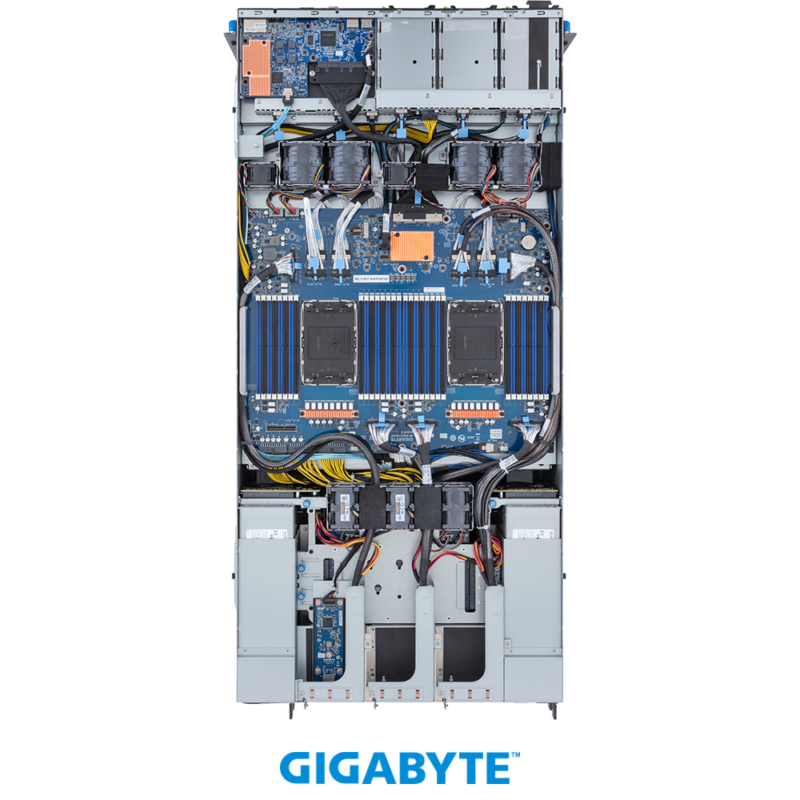 Gigabyte G593-SD0- AAX1 HPC/AI Server - 5th/4th Gen Intel® Xeon® Scalable - 5U DP NVIDIA HGX™ H100 8-GPU 4-Root Port - Image 7