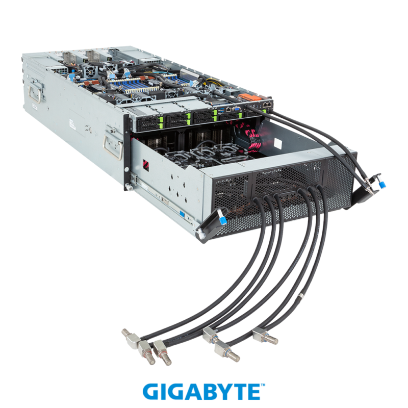 Gigabyte G593-SD0- LAX1 HPC/AI Server - 5th/4th Gen Intel® Xeon® Scalable - 5U DP NVIDIA HGX™ H100 8-GPU 4-Root Port DLC - Image 11