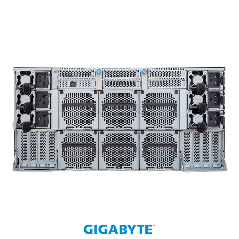Gigabyte G593-SD0- LAX1 HPC/AI Server - 5th/4th Gen Intel® Xeon® Scalable - 5U DP NVIDIA HGX™ H100 8-GPU 4-Root Port DLC - Image 3