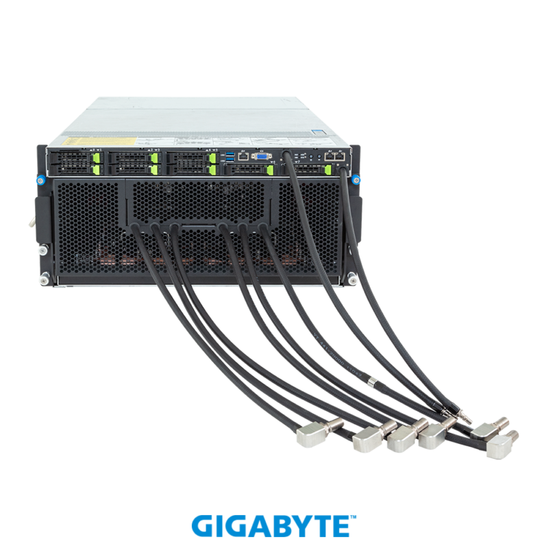 Gigabyte G593-SD0- LAX1 HPC/AI Server - 5th/4th Gen Intel® Xeon® Scalable - 5U DP NVIDIA HGX™ H100 8-GPU 4-Root Port DLC - Image 5