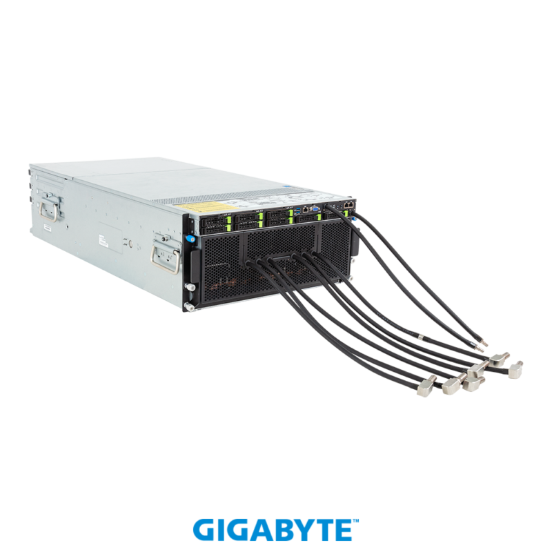 Gigabyte G593-SD0- LAX1 HPC/AI Server - 5th/4th Gen Intel® Xeon® Scalable - 5U DP NVIDIA HGX™ H100 8-GPU 4-Root Port DLC - Image 6