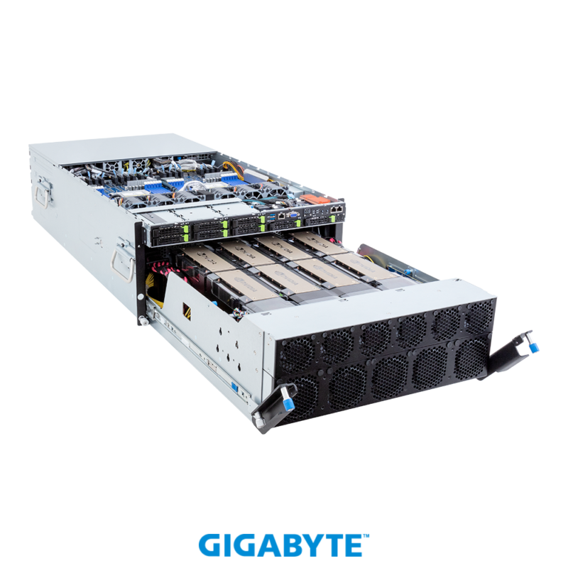Gigabyte G593-ZD2-AAX1 HPC/AI Server - AMD EPYC™ 9004 - 5U DP NVIDIA HGX™ H100 8-GPU 4-Root Port - Image 4