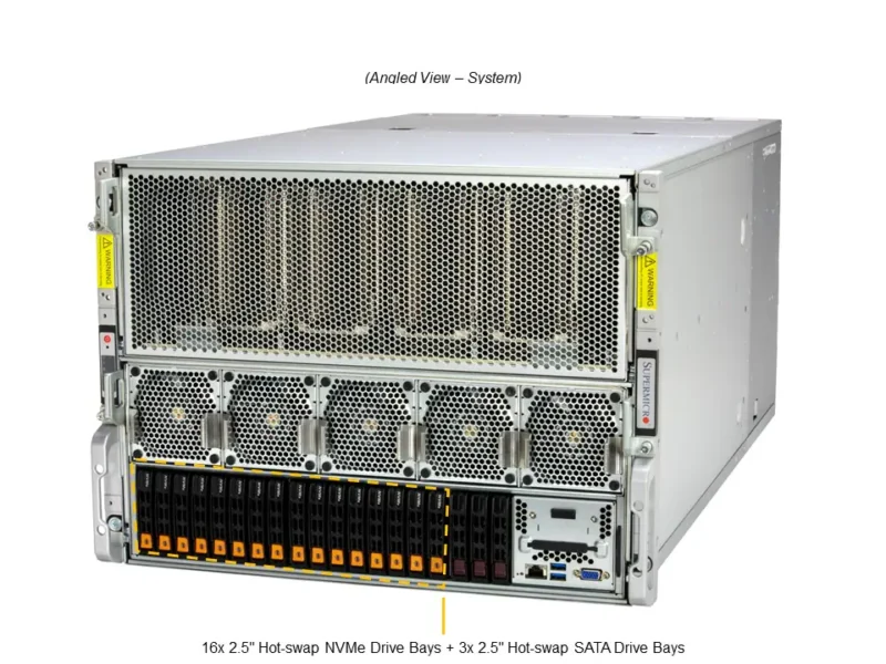 Supermicro SYS-821GE-TNHR (Rear IO) HGX H200 8-GPU 141GB Air-Cooled HGx Delta-Next H200*8 GPU/141GB 935-24287-0040-000 - Image 7