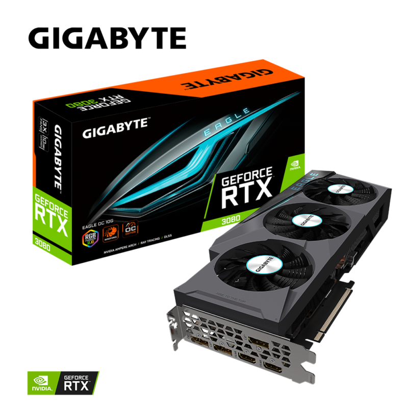Gigabyte Graphics Card RTX 3060 ti RTX 3070 RTX 3070 Ti RTX 3080 ti RTX 3080 RTX 3090 ti RTX 3090 8GB 10GB 12GB 24GB