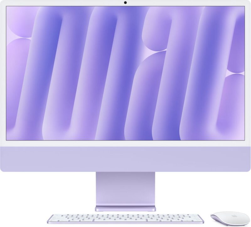 Apple iMac 24" 2024 M4 Silvery Green Blue Pink Orange Purple Yellow 10 cores+10 cores 8 cores+8 cores 16GB 24GB 32GB 256GB 512GB 1TB 2TB