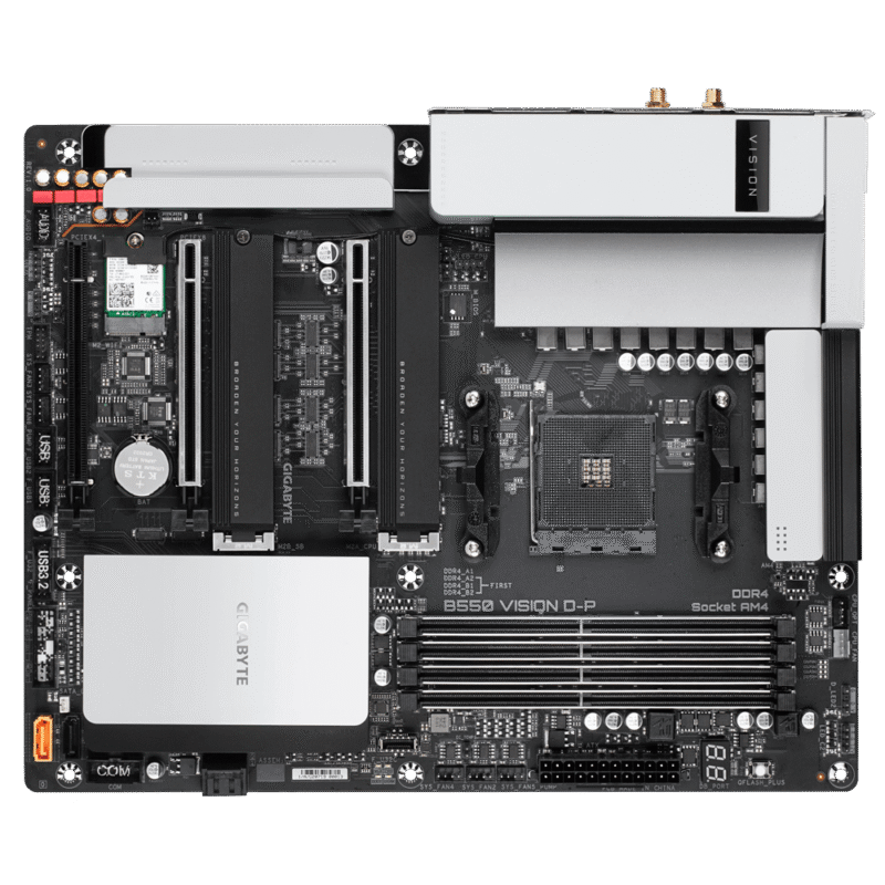 Gigabyte Used Refurbished AM4 DDR4 Desktop motherboard AM4 B550 VISION D-P