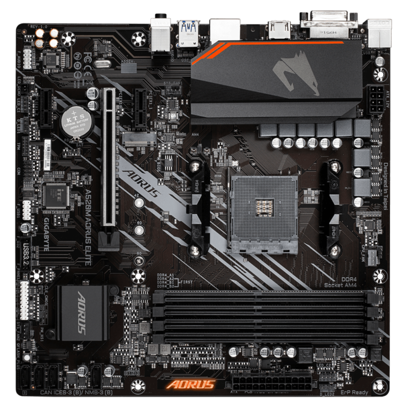 Gigabyte Used Refurbished AM4 Desktop motherboard AM4 A520M AORUS ELITE