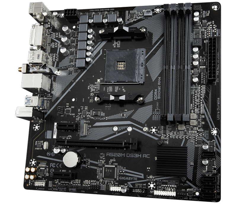 Gigabyte Used Refurbished AM4 Desktop motherboard AM4 A520M DS3H AC - Image 3