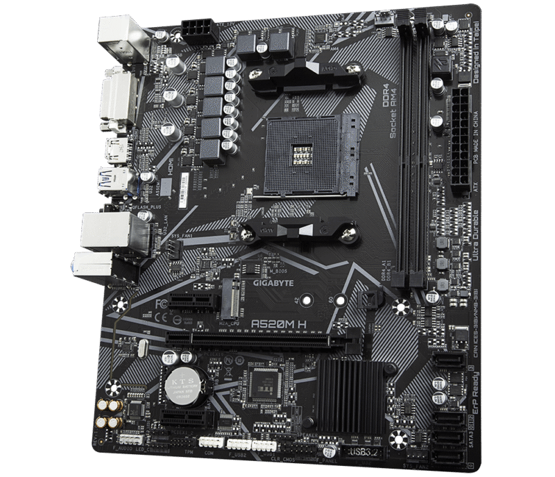 Gigabyte Used Refurbished AM4 Desktop motherboard AM4 A520M H - Image 3