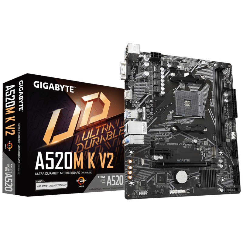 Gigabyte Used Refurbished AM4 Desktop motherboard AM4 A520M K V2