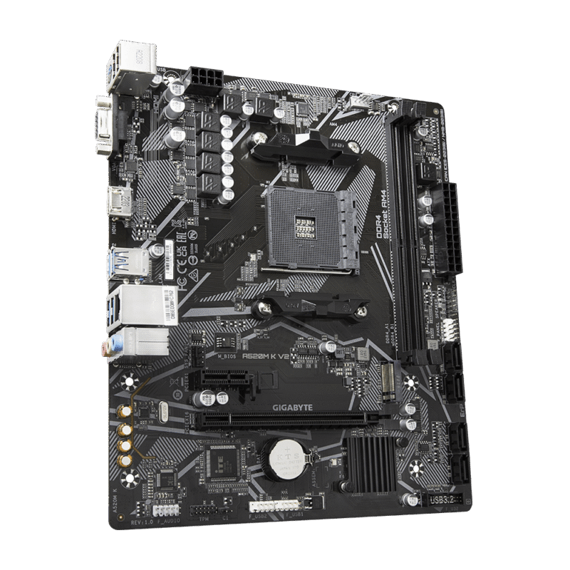 Gigabyte Used Refurbished AM4 Desktop motherboard AM4 A520M K V2 - Image 3
