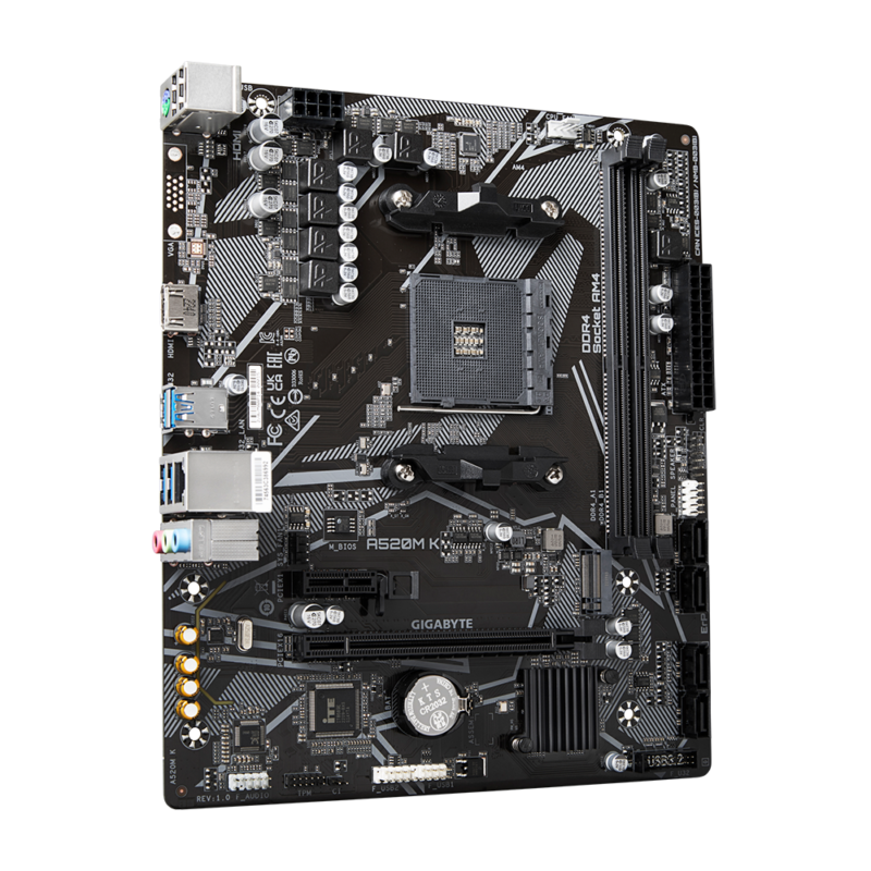 Gigabyte Used Refurbished AM4 Desktop motherboard AM4 A520M K - Image 3