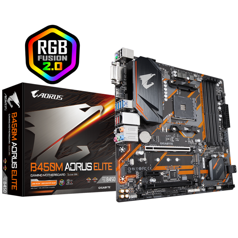Gigabyte Used Refurbished AM4 Desktop motherboard AM4 B450M AORUS ELITE