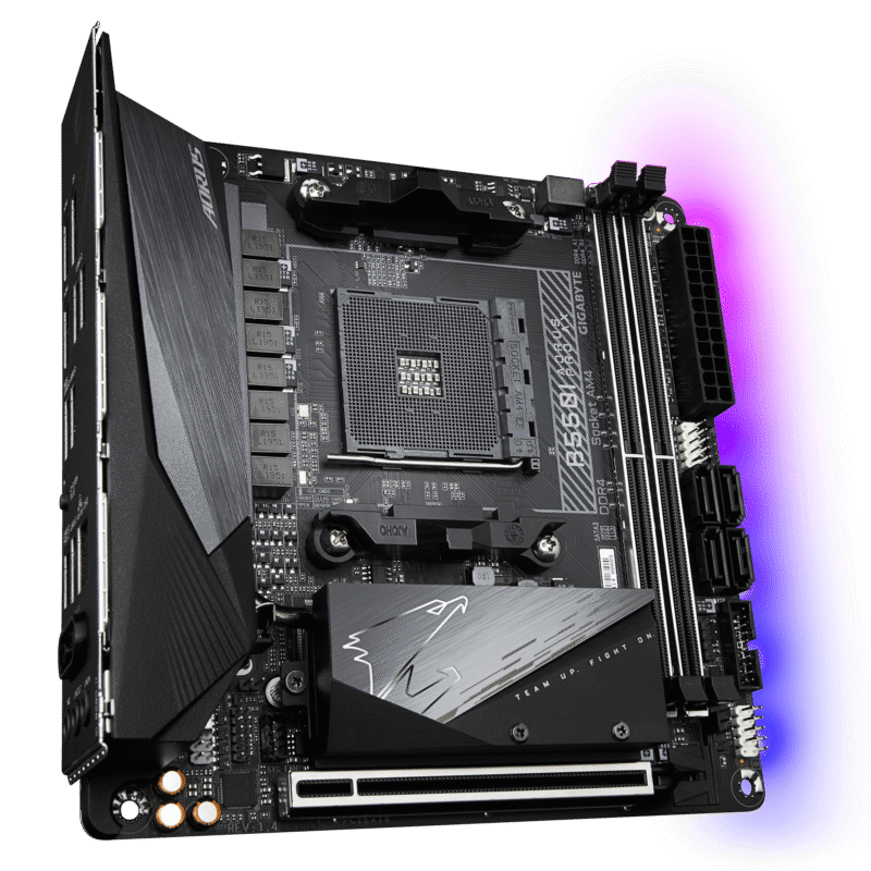 Gigabyte Used Refurbished AM4 Desktop motherboard AM4 B550I AORUS PRO AX - Image 3