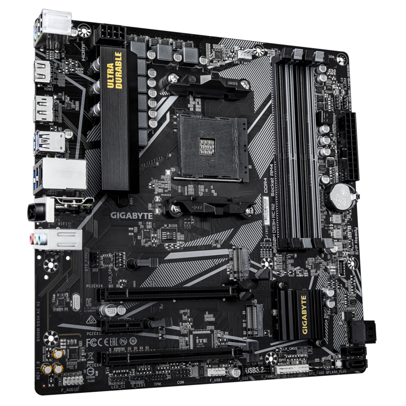 Gigabyte Used Refurbished AM4 Desktop motherboard AM4 B550M DS3H AC R2 - Image 3