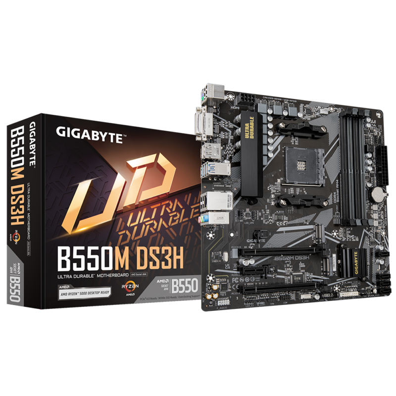 Gigabyte Used Refurbished AM4 Desktop motherboard AM4 B550M DS3H