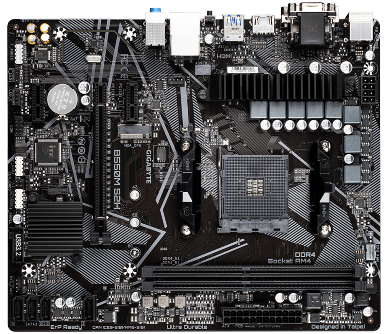 Gigabyte Used Refurbished AM4 DDR4 Desktop motherboard AM4 B550M S2H