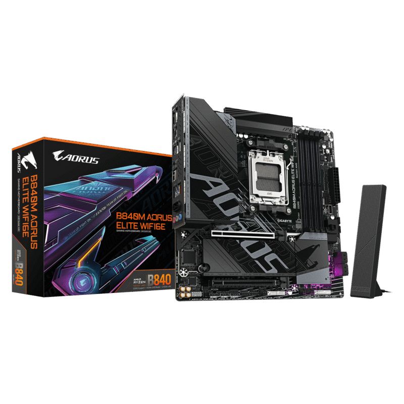 Gigabyte New Used Refurbished AMD Socket AM5 DDR5 Desktop motherboard AM5 B840M AORUS ELITE WIFI6E
