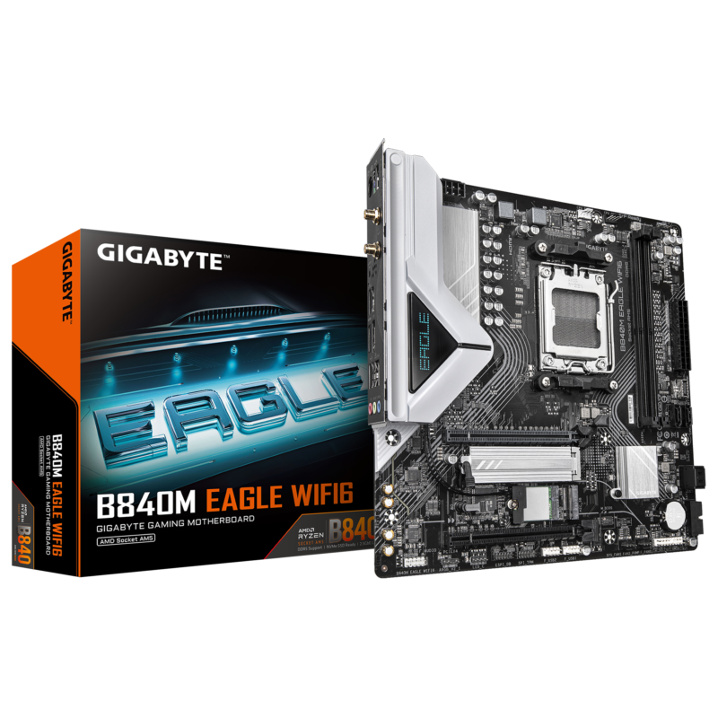Gigabyte New Used Refurbished AMD Socket AM5 DDR5 Desktop motherboard AM5 B840M EAGLE WIFI6