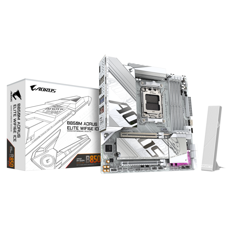 Gigabyte New Used Refurbished AMD Socket AM5 DDR5 Desktop motherboard AM5 B850M AORUS ELITE WIFI6E ICE