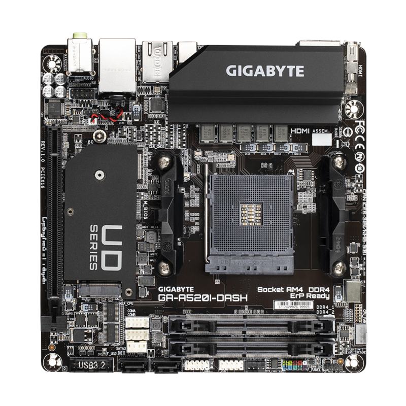 Gigabyte Used Refurbished AM4 Desktop motherboard AM4 GA-A520I-DASH