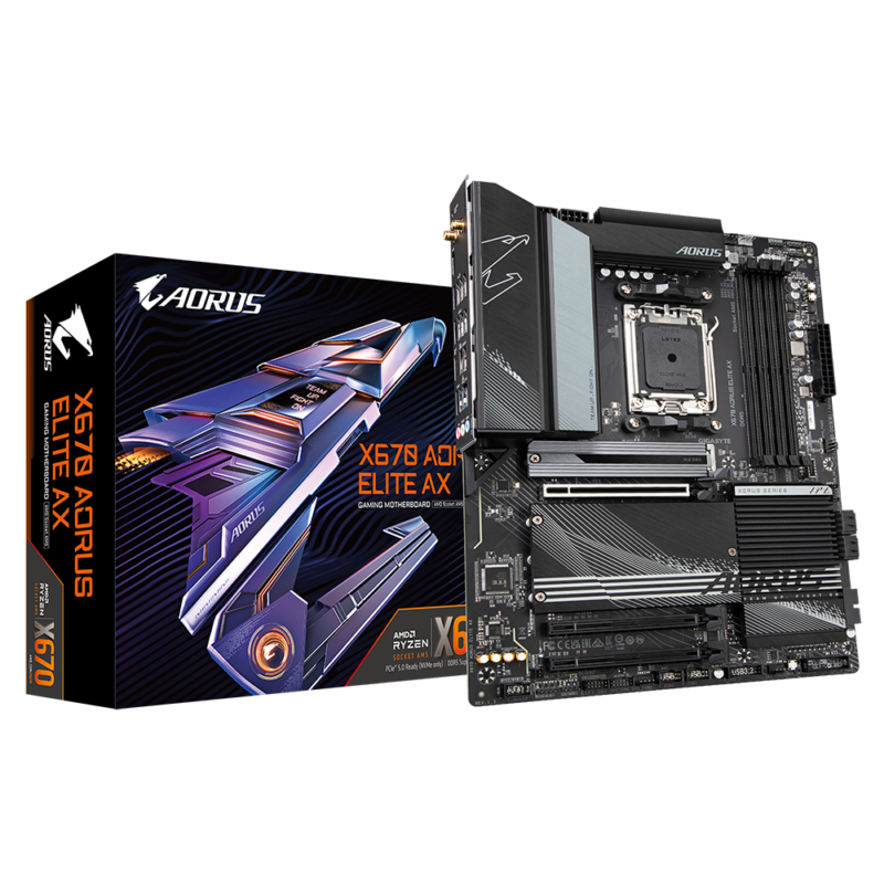 Gigabyte New Used Refurbished AMD Socket AM5 DDR5 Desktop motherboard AM5 X670 AORUS ELITE AX