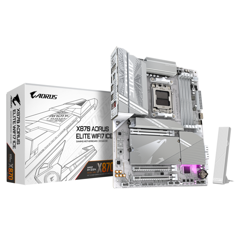 Gigabyte New Used Refurbished AMD Socket AM5 DDR5 Desktop motherboard AM5 X870 AORUS ELITE WIFI7 ICE