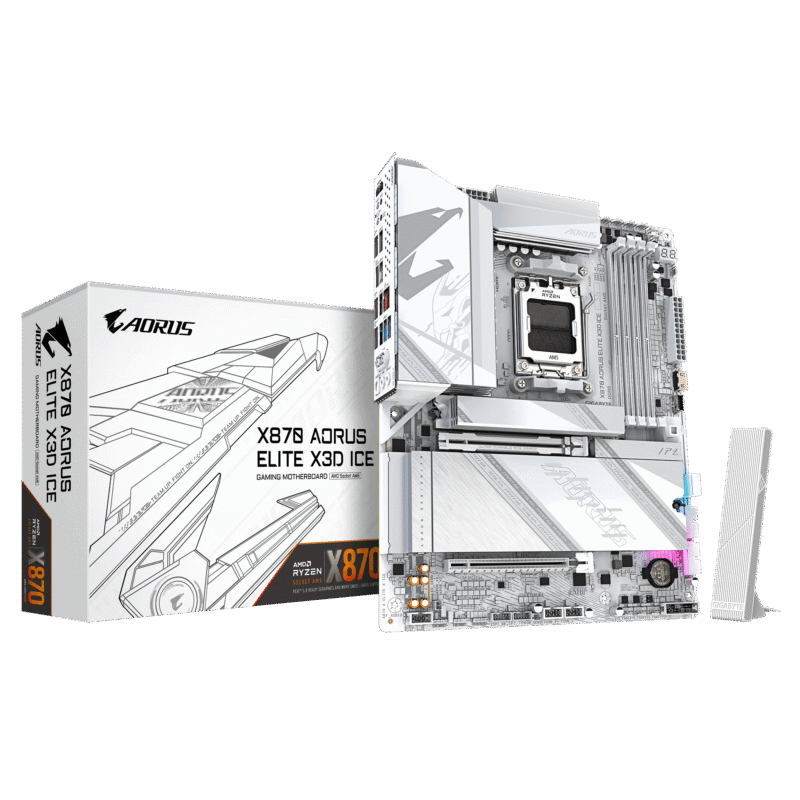 Gigabyte New Used Refurbished AMD Socket AM5 DDR5 Desktop motherboard AM5 X870 AORUS ELITE X3D ICE