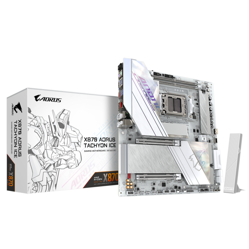 Gigabyte New Used Refurbished AMD Socket AM5 DDR5 Desktop motherboard AM5 X870 AORUS TACHYON ICE