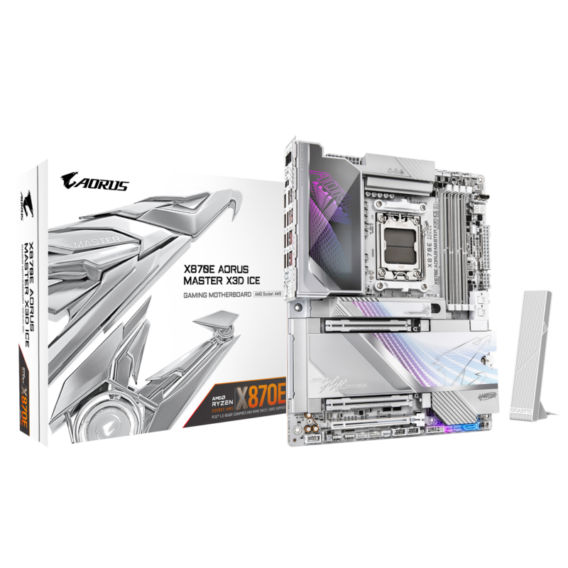 Gigabyte New Used Refurbished AMD Socket AM5 DDR5 Desktop motherboard AM5 X870E AORUS MASTER X3D ICE