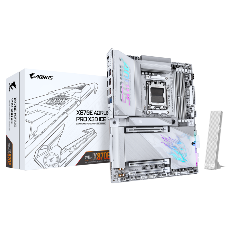 Gigabyte New Used Refurbished AMD Socket AM5 DDR5 Desktop motherboard AM5 X870E AORUS PRO X3D ICE