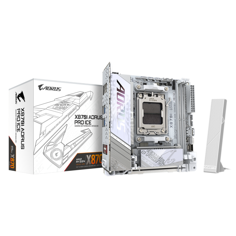Gigabyte New Used Refurbished AMD Socket AM5 DDR5 Desktop motherboard AM5 X870I AORUS PRO ICE