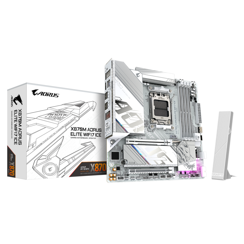 Gigabyte New Used Refurbished AMD Socket AM5 DDR5 Desktop motherboard AM5 X870M AORUS ELITE WIFI7 ICE