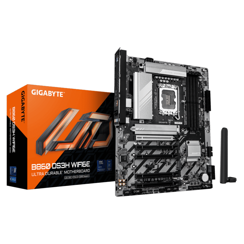 Gigabyte New Used Refurbished DDR5 Intel Socket 1851 DDR5 ATX Intel Core Ultra Processors Desktop motherboard B860 DS3H WIFI6E