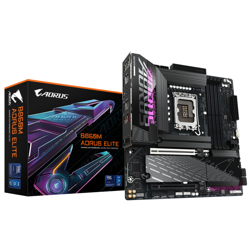 Gigabyte New Used Refurbished DDR5 Intel Socket 1851 DDR5 Micro ATX Intel Core Ultra Processors Desktop motherboard B860M AORUS ELITE