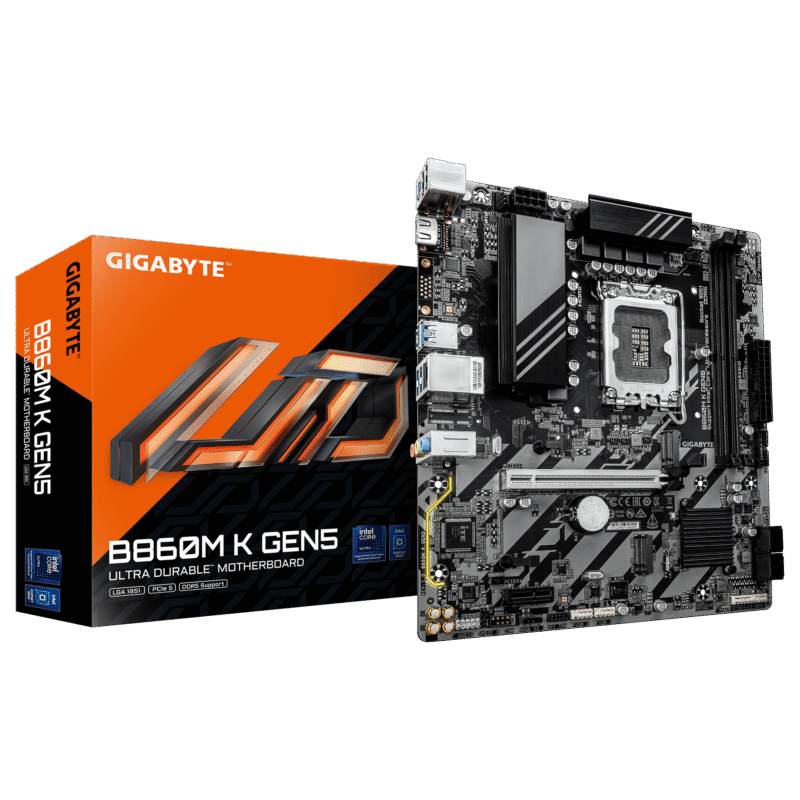 Gigabyte New Used Refurbished DDR5 Intel Socket 1851 DDR5 Micro ATX Intel Core Ultra Processors Desktop motherboard B860M K GEN5