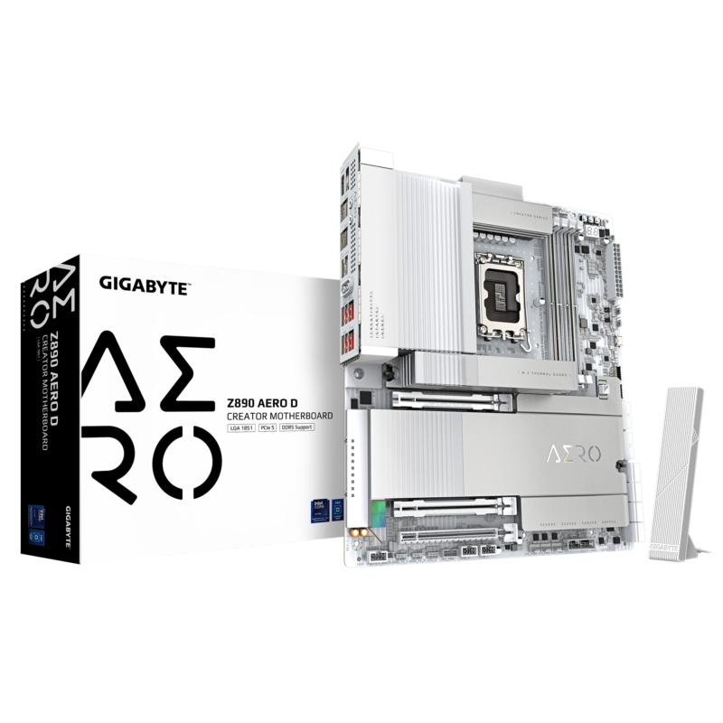 Gigabyte New Used Refurbished DDR5 Intel Socket 1851 DDR5 ATX Intel Core Ultra Processors Desktop motherboard Z890 AERO D