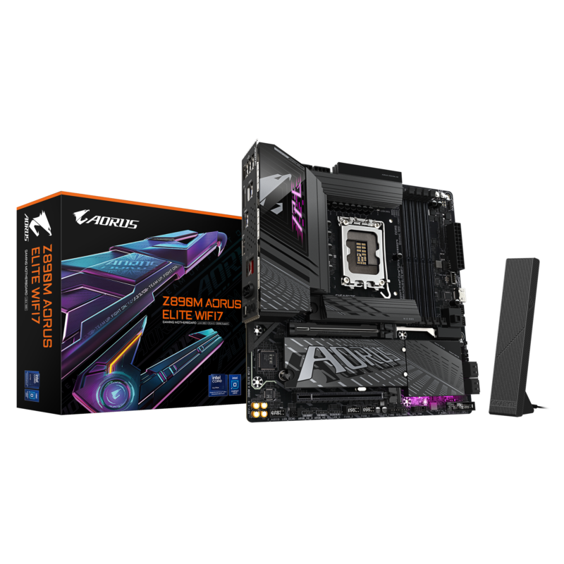 Gigabyte New Used Refurbished DDR5 Intel Socket 1851 DDR5 Micro ATX Intel Core Ultra Processors Desktop motherboard Z890M AORUS ELITE WIFI7