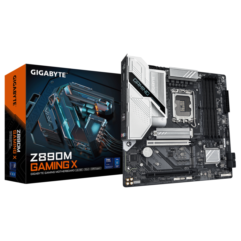 Gigabyte New Used Refurbished DDR5 Intel Socket 1851 DDR5 Micro ATX Intel Core Ultra Processors Desktop motherboard Z890M GAMING X