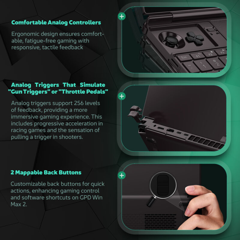 GPD Win Max2 Max 2 Mini Laptop R7-8840U ai 9 HX370 32GB 512GB 1TB 2TB 4TB Wifi 4G Version gaming laptop consoles - Image 6