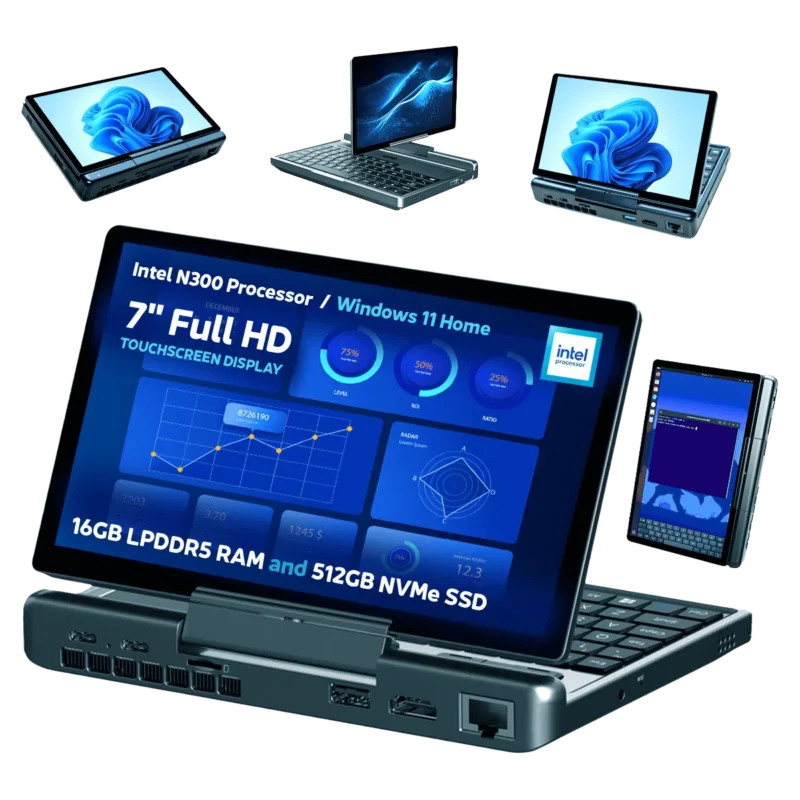 GPD MicroPC 2 UMPC Core i3-N300 N250 16GB 512GB 1TB 2TB 4TB