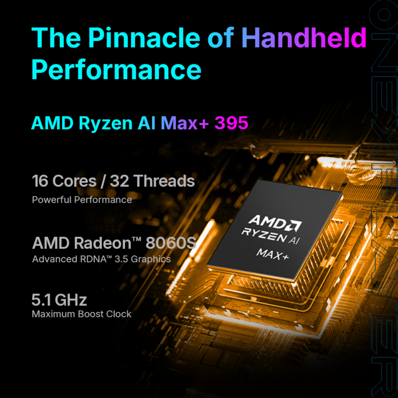 ONEXPLAYER ONEXFLY APEX Gaming Handheld PC AMD Ryzen AI Max+ 395 48GB LPDDR5X RAM 4TB PCIe 4.0 SSD 8" 120Hz VRR H-IPS Display 85Wh Swappable Battery Windows 11 Portable Gaming Console - Image 2