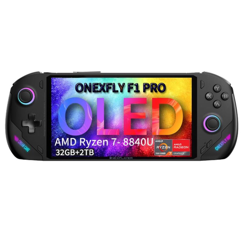 One XPlayer Onexfly F1 PRO AMD Ryzen AI 9 HX 370 64GB+2TB 64GB+2TB 64GB+4TB AMD Ryzen 7 8840U 32GB+1TB 32GB+2TB 32GB 1TB 2TB 64G 2TB 4TB 7 Inches OLED Handheld PC Video Game Console OneXPlayer OneXFly F1 PRO Portable Win 11 Home OS Laptop 1920X1080 Mini Pocket Tablet PC Black - Image 3