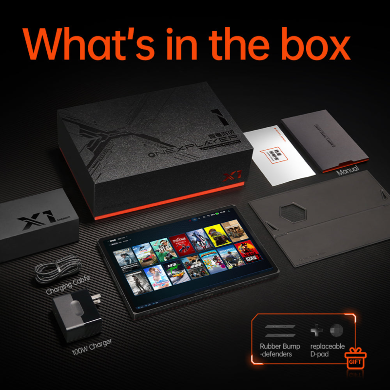 ONE XPLAYER X1 PRO AMD AI 370 64GB+2TB 64GB+1TB 32G+1TB 32G+2TB 10.95 Inches Handheld PC Video Console Portable Win 11 Home OS Laptop 120Hz 2560X1600 Touchscreen Mini Pocket Tablet PC Black - Image 6