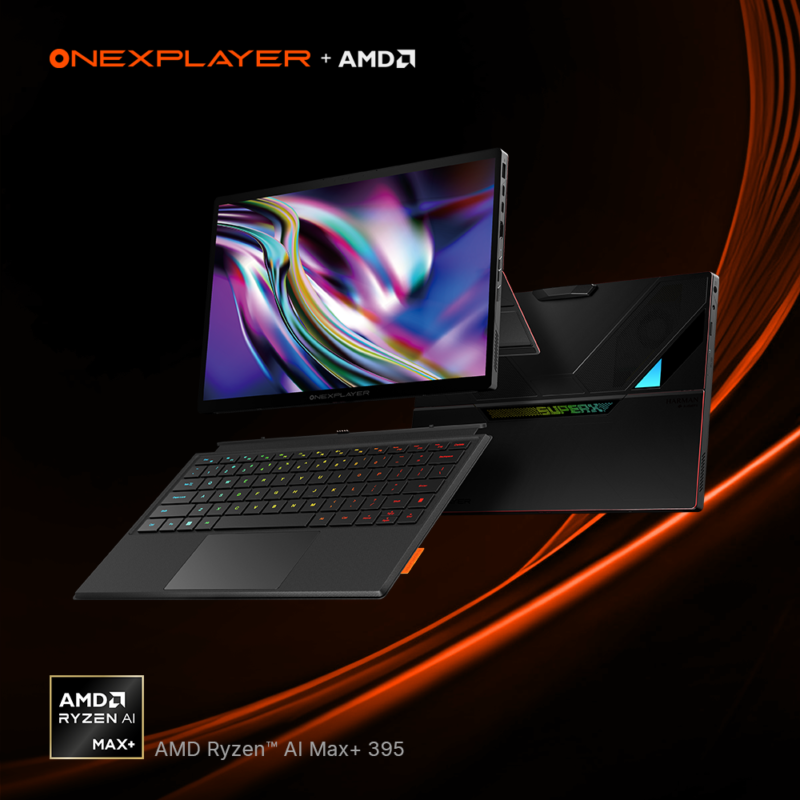 OneXPlayer Super X Gaming Tablet with AMD Ryzen AI Max+ 395 Radeon 8060S Graphics,14 in 2.8K 120Hz OLED Display,LPDDR5X 8000 MT/s,Magnetic Keyboard,85.58 Wh 48GB 64GB 128GB RAM 1TB 2TB 4TBSSD - Image 2