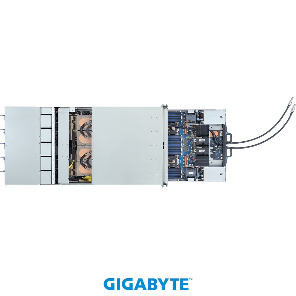 G4L3-SD1-LAX5-08 Gigabyte GPU ai Servers G4L3-SD1-LAX5 HGX B200 NVL8 180GB Partner-Cooled (8) Intel Emerald Rapids (2) ai GPU server - Image 1