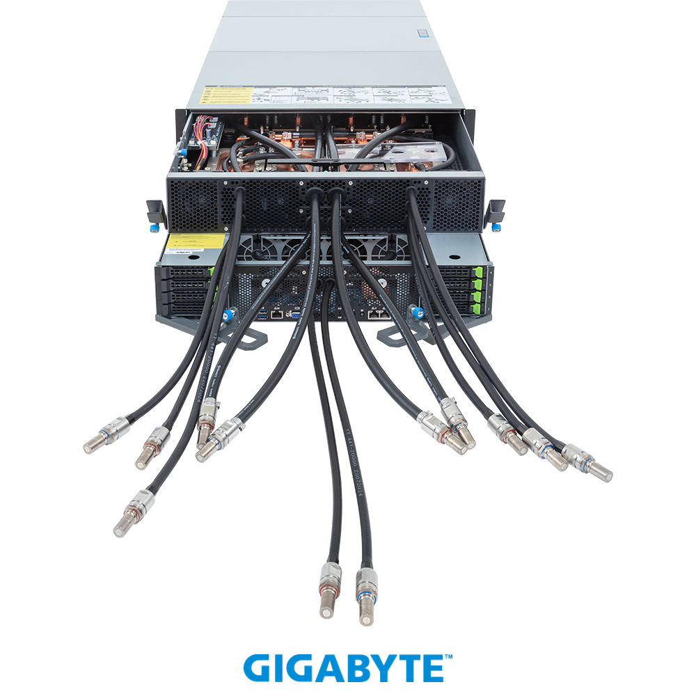 G4L4-SD1-LAX5-06 Gigabyte GPU ai Servers G4L4-SD1-LAX5 HGX B200 NVL8 180GB Partner-Cooled (8) Intel Granite Rapids SP (8) ai GPU server - Image 1