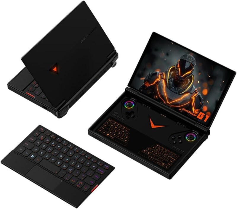 ONEXPLAEYR G1 2-in-1 Handheld Gaming PC & Laptop - AMD Ryzen AI 9 HX 370/7 8840U, 8.8" 2.5K 144Hz Touch, 32GB/2TB, Up to 8H Battery Life, Win11, Detachable RGB Keyboard, Hall Joystick, WiFi 6E, Black